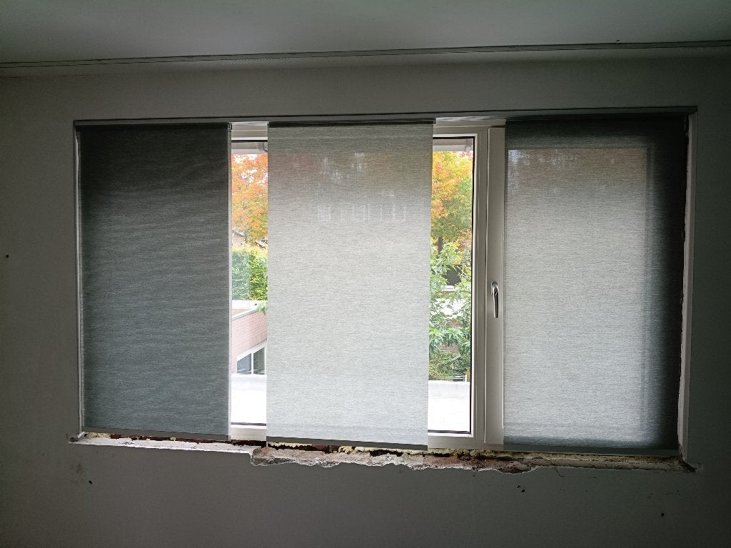 Paneelgordijnen+rails, Huis en Inrichting, Stoffering | Gordijnen en Lamellen, Ophalen, Overige materialen, Overige merken, Zo goed als nieuw