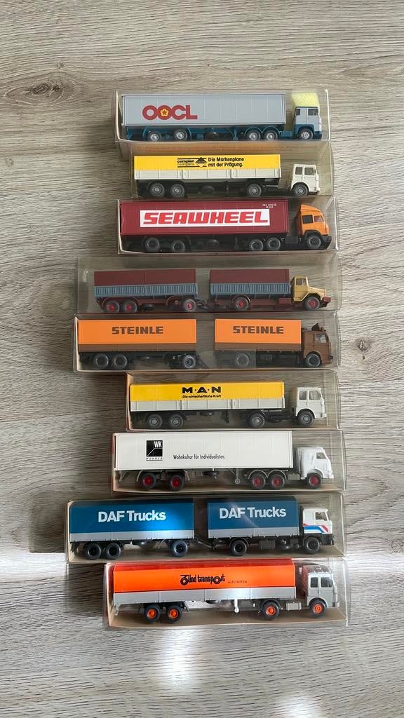Lot 9 x Wiking vrachtauto / vrachtwagen / Truck nieuwstaat, Hobby en Vrije tijd, Ophalen of Verzenden, Zo goed als nieuw, Bus of Vrachtwagen