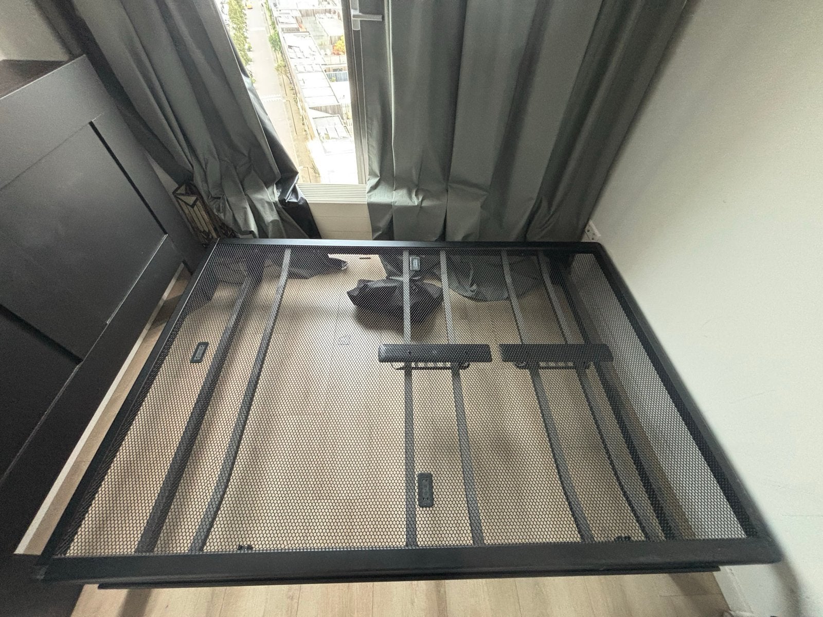 Auping bed 140x210 cm met hoofdbord, Ophalen, Gebruikt, 140 cm, Twijfelaar