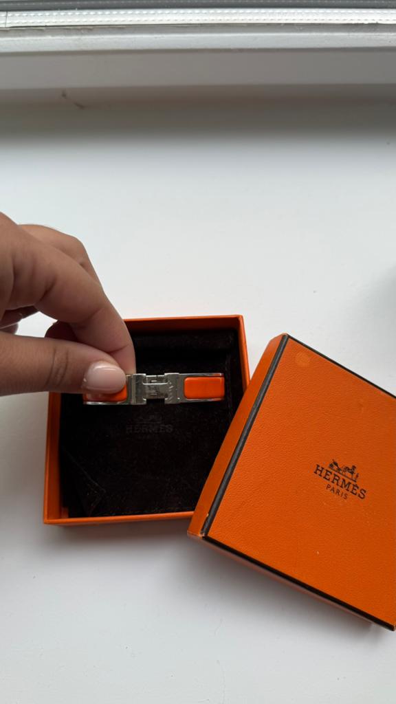 Hermes Armband, Sieraden, Tassen en Uiterlijk, Armbanden, Ophalen of Verzenden, Gebruikt, Oranje, Zilver