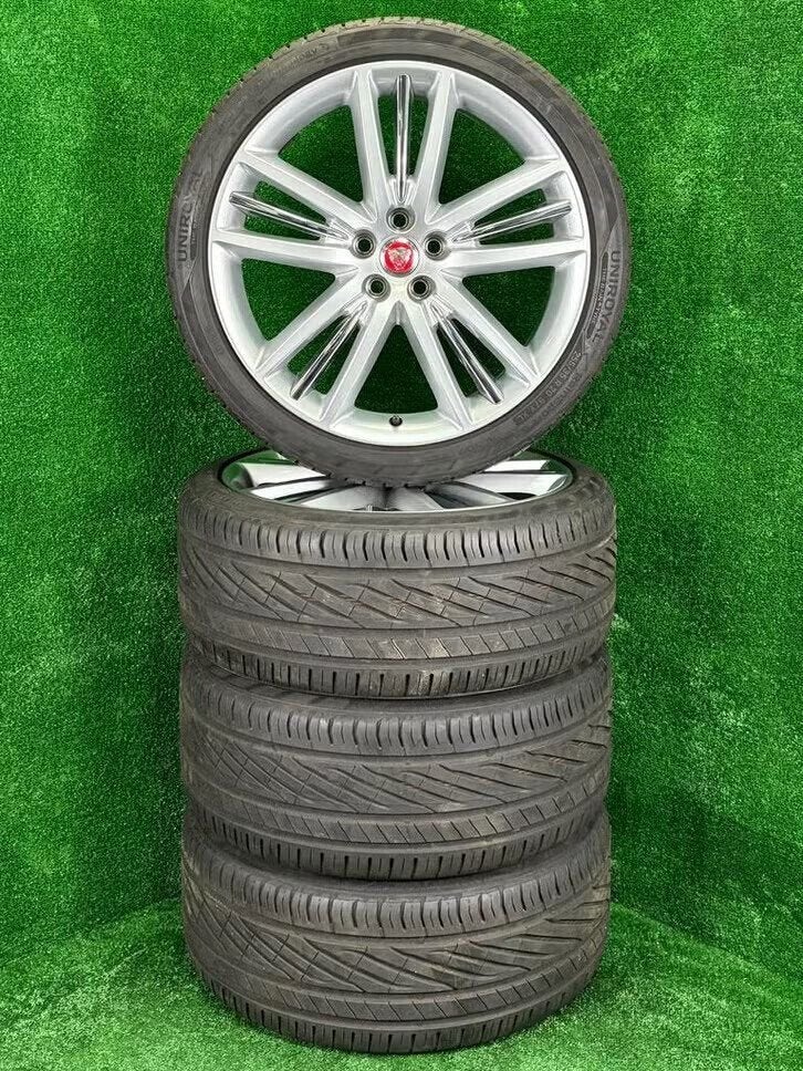 Originele 20 inch Jaguar Selena velgen banden XJ XF XK XJ8, Info@jaguar.com, Gebruikt, 255 mm, Banden en Velgen