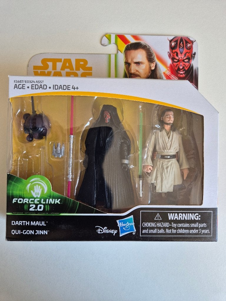 Star Wars Force Link 2.0 Darth Maul and Qui-Gon Jinn, Ophalen of Verzenden, Nieuw, Actiefiguurtje