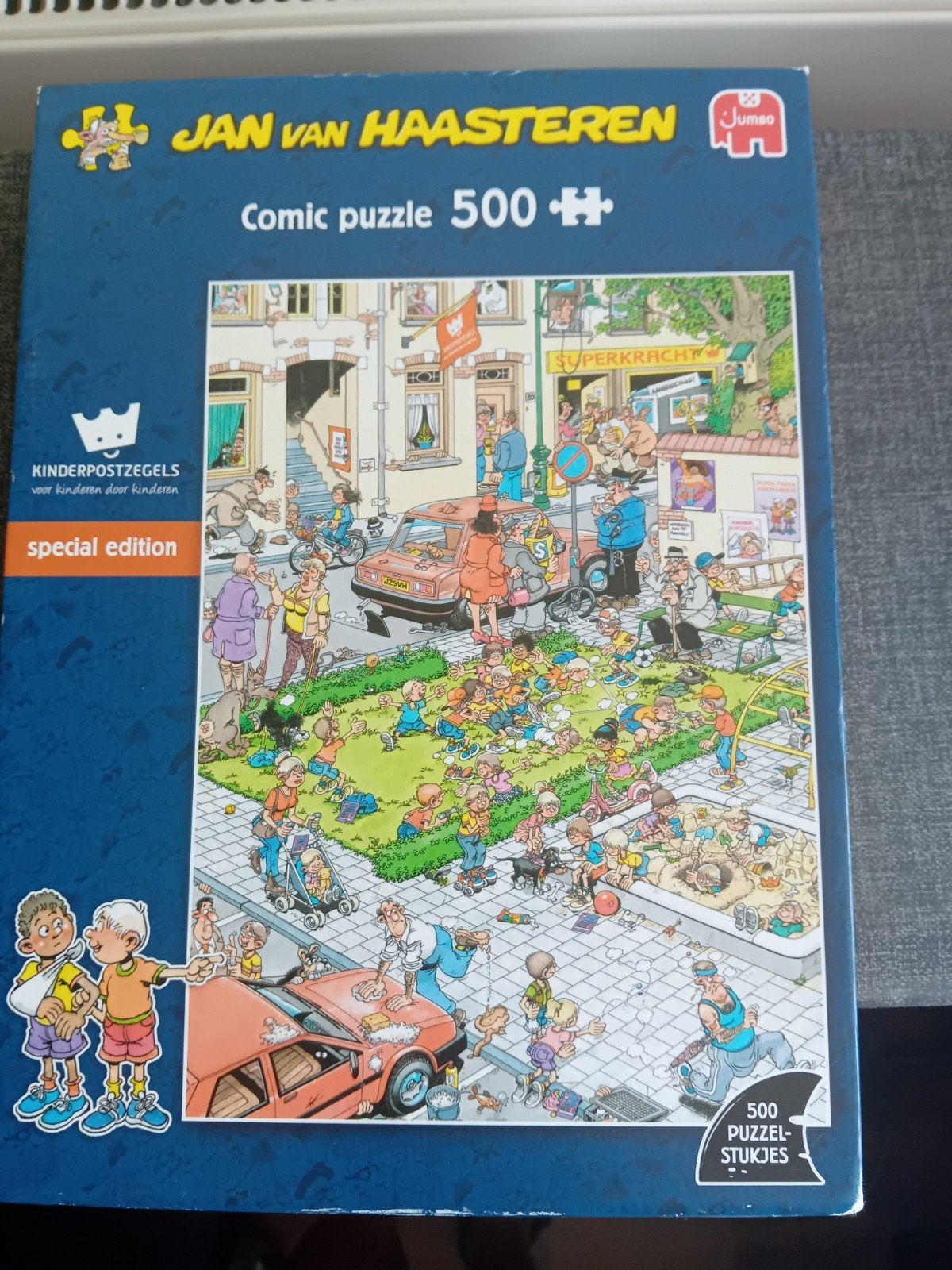 Jan van Haasteren puzzel, 500, kinderpostzegels, nieuw, Ophalen of Verzenden, 500 t/m 1500 stukjes, Nieuw