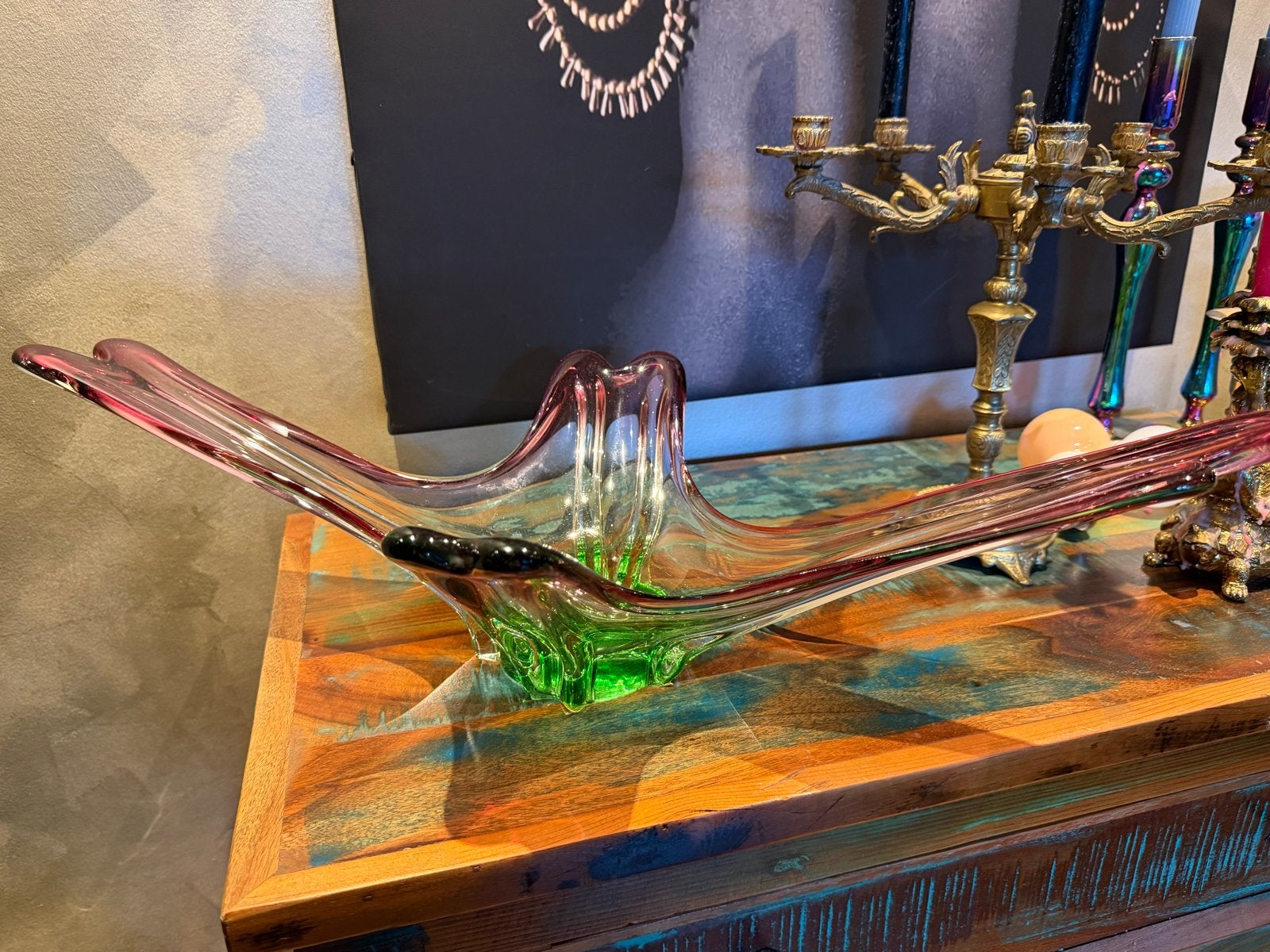 Vintage Glas Schaal Murano, Antiek en Kunst, Ophalen of Verzenden