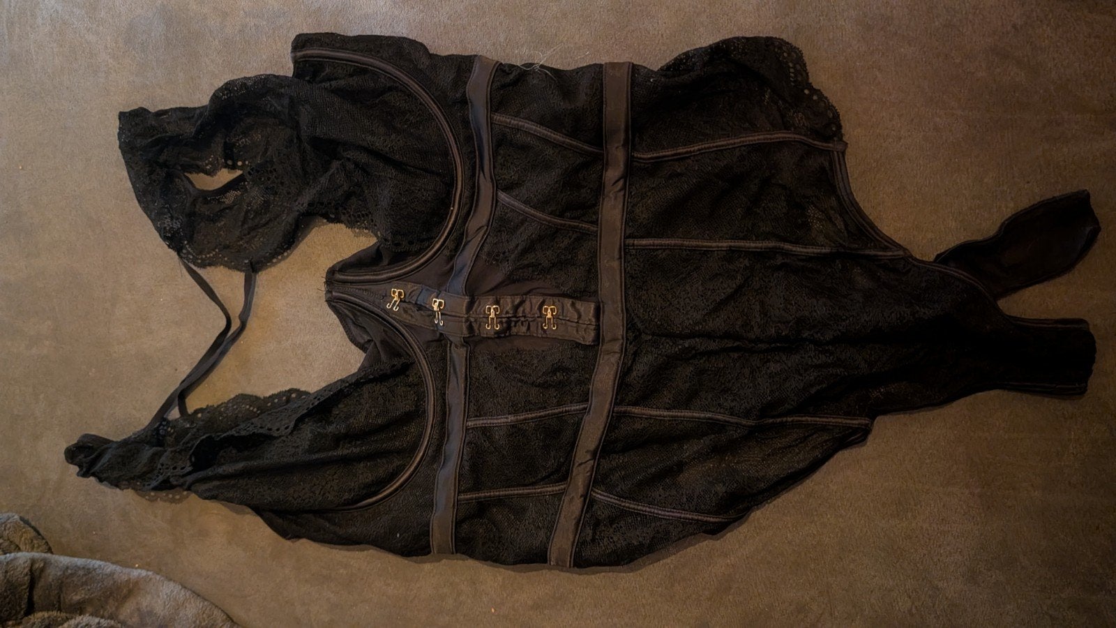Zwarte Hunkemöller Body 90E, Verzenden, Zwart, Body of Korset