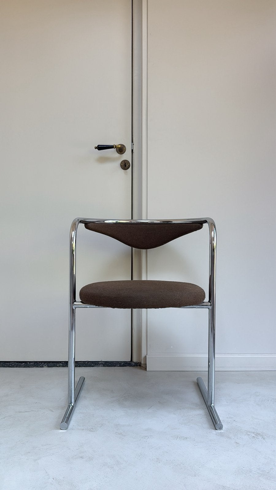 Vintage chromen S30 Thonet stoel, Huis en Inrichting, Stoelen, Ophalen, Bruin, Vintage, Zo goed als nieuw