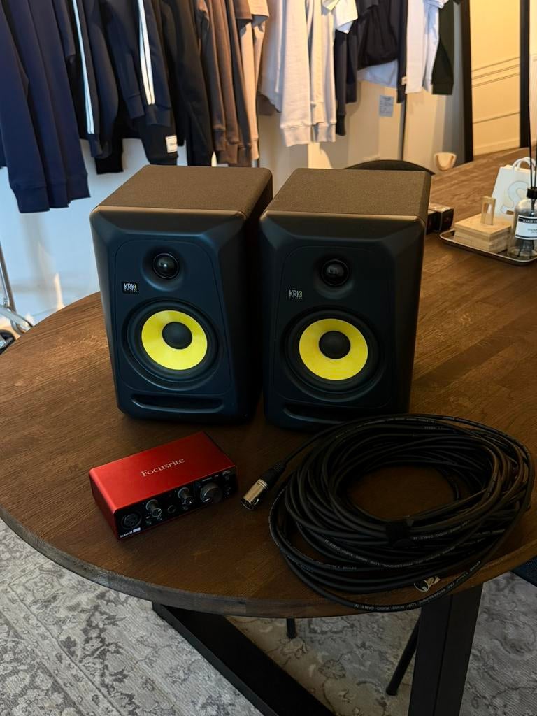KRK Studio Speakers Set, Audio, Tv en Foto, Luidsprekers, Zo goed als nieuw, 120 watt of meer, Front, Rear of Stereo speakers