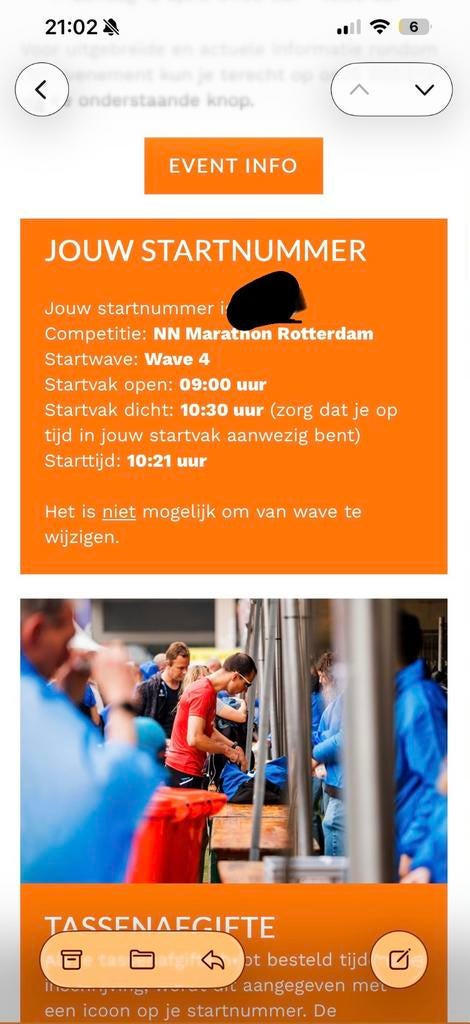 Startbewijs hele marathon Rotterdam, Tickets en Kaartjes, Eén persoon, Overige soorten