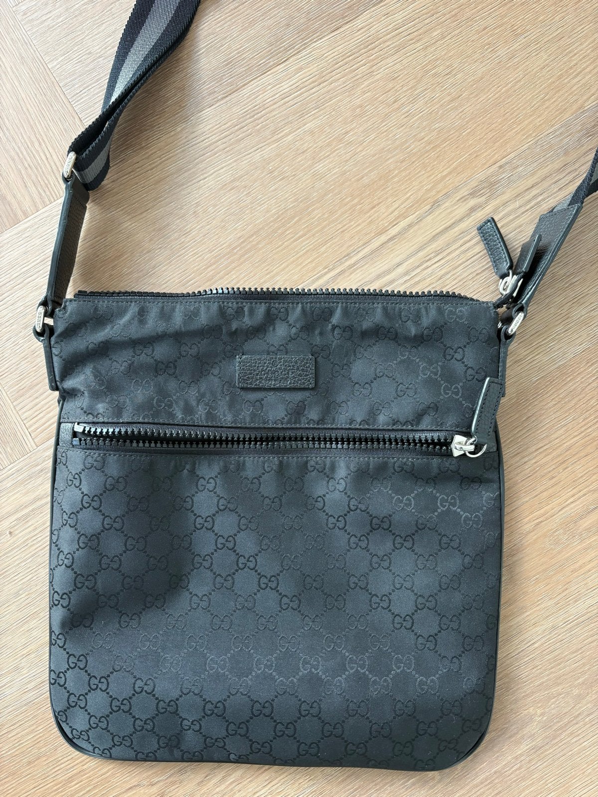 Gucci GG Supreme Messenger Tas Zwart, Ophalen of Verzenden, Gebruikt, Zwart