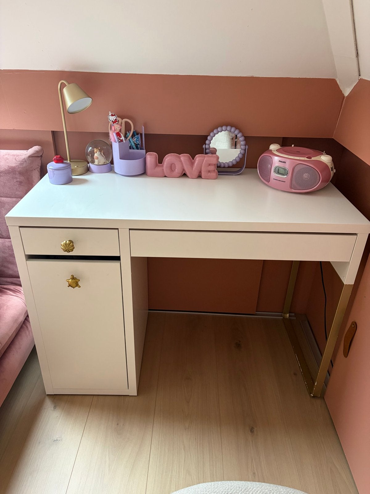 IKEA Micke bureau - Wit met lades, Ophalen, Gebruikt, Met lades, IKEA