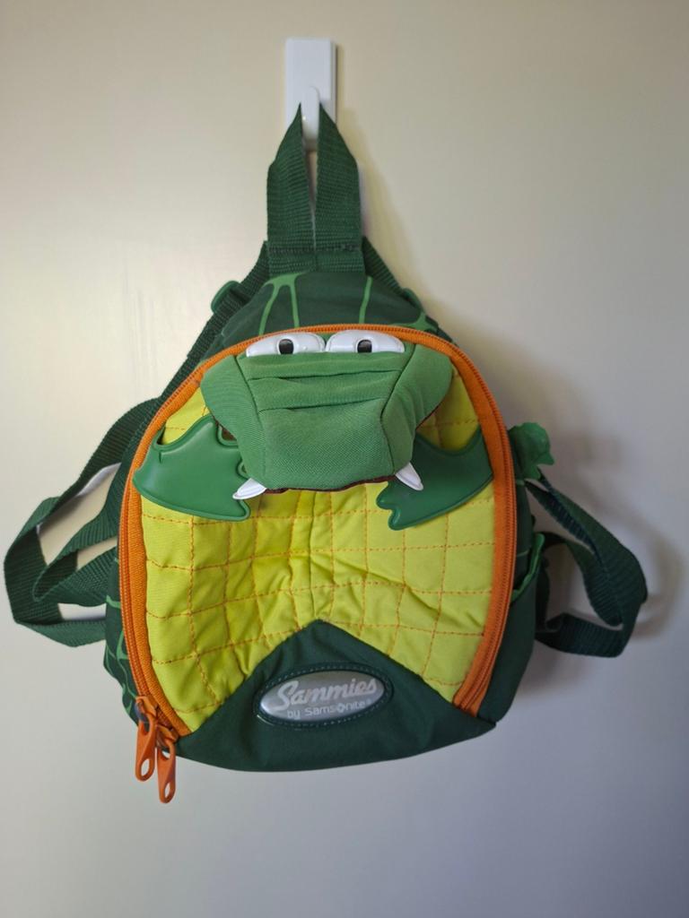 Samsonite Peuter Rugtas Krokodil, Meerdere vakken, Ophalen of Verzenden, Gebruikt, Groen