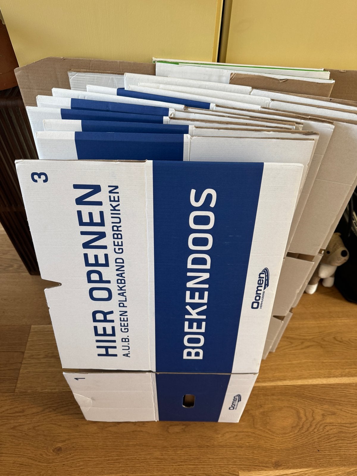 10x Stevige Boekendozen/ verhuisdozen (+3x normale), Doe-het-zelf en Verbouw, Ophalen, Doos, 40 tot 60 cm, 50 tot 75 cm