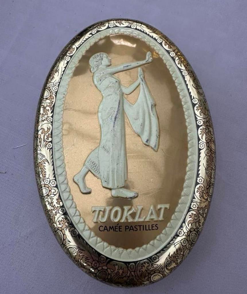 Vintage Tjoklat Camee Pastilles Blik, Verzamelen, Blikken, Ophalen of Verzenden, Gebruikt