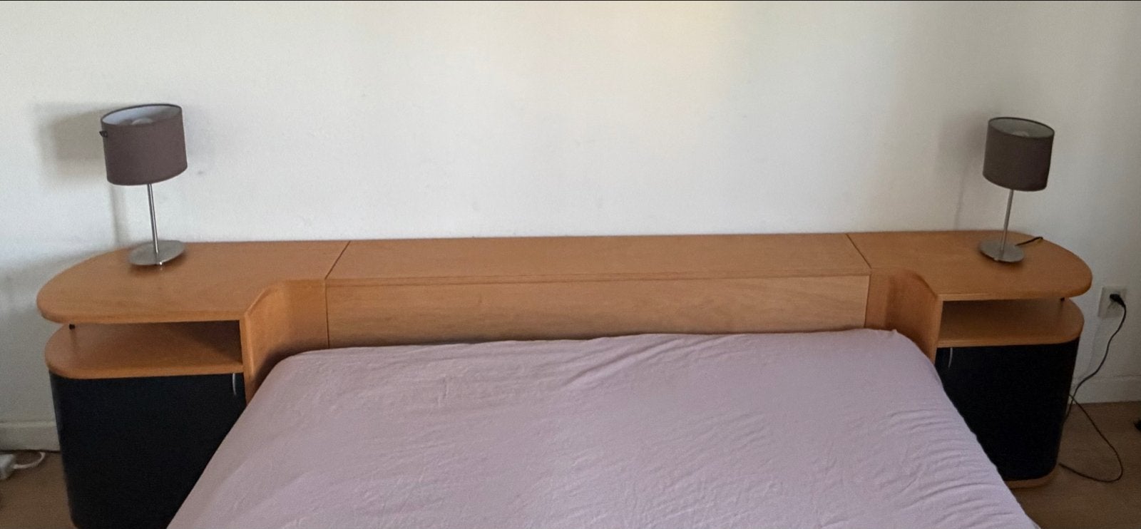 Auping auronde ombouw beuken (bed 160x200), Huis en Inrichting, Ophalen, Gebruikt, 55 tot 70 cm, 65 cm of meer