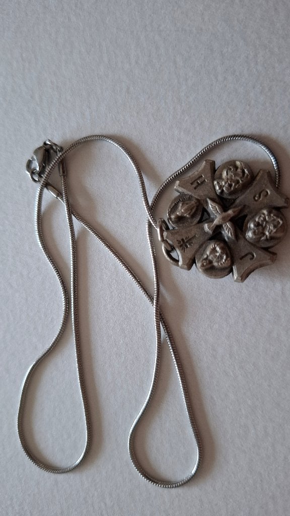 kettinghanger JSH religie, Ophalen of Verzenden, Zo goed als nieuw, Zilver, Overige materialen