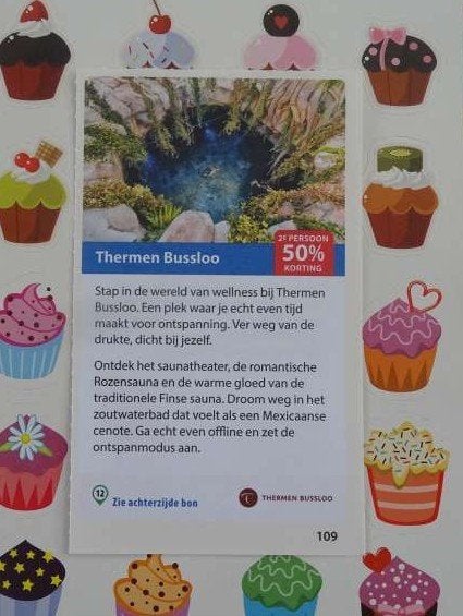 Thermen Bussloo kortingsbon 2e persoon 50% korting, Drie personen of meer, Kortingsbon, Spa of Sauna