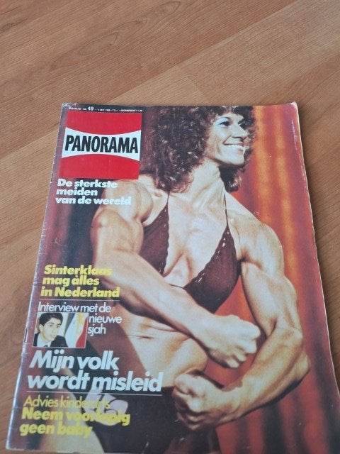 Panorama 1980 Bodybuilding Miss Jan Rot Sjah Iran Jane Wyman, Verzamelen, Verzenden, 1980 tot heden, Nederland, Tijdschrift