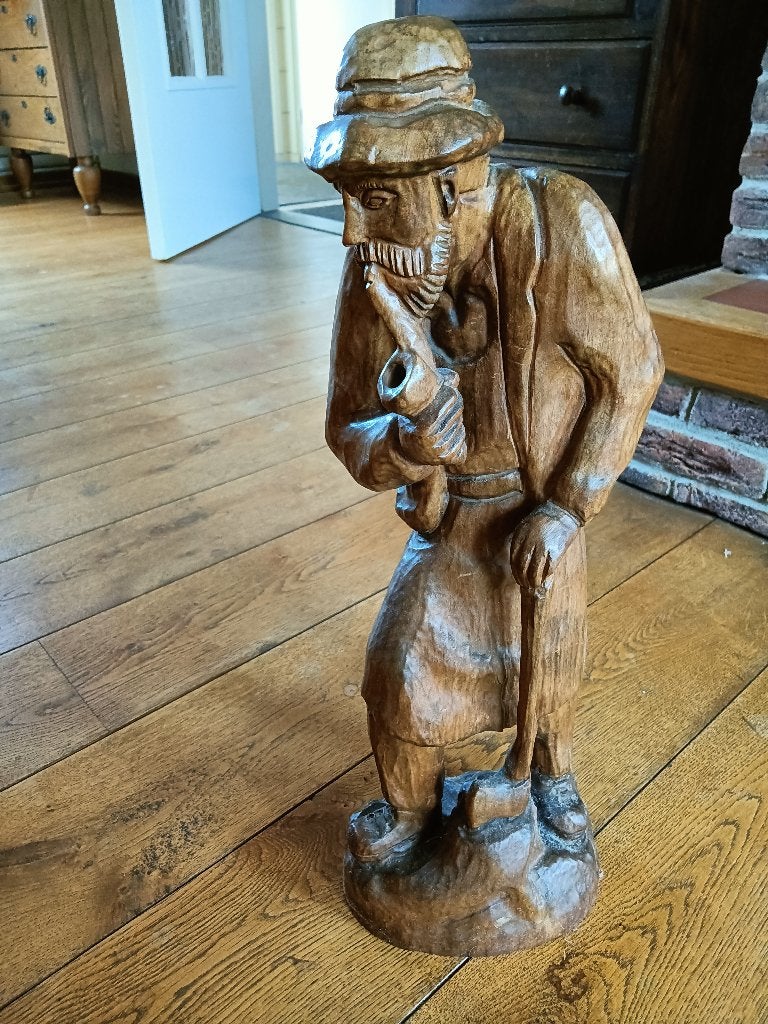 Houten beeld, Antiek en Kunst, Ophalen, 50 - 100 cm, Beeld, Hout