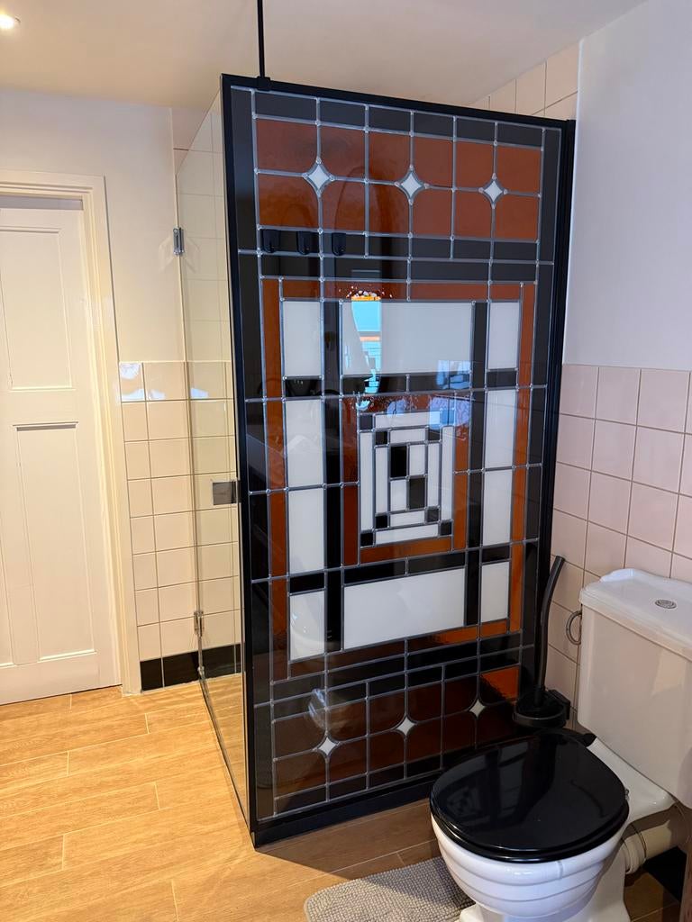 Douchescherm glas in lood - Uniek design voor uw badkamer, Ophalen, Gebruikt, Glas, Douche