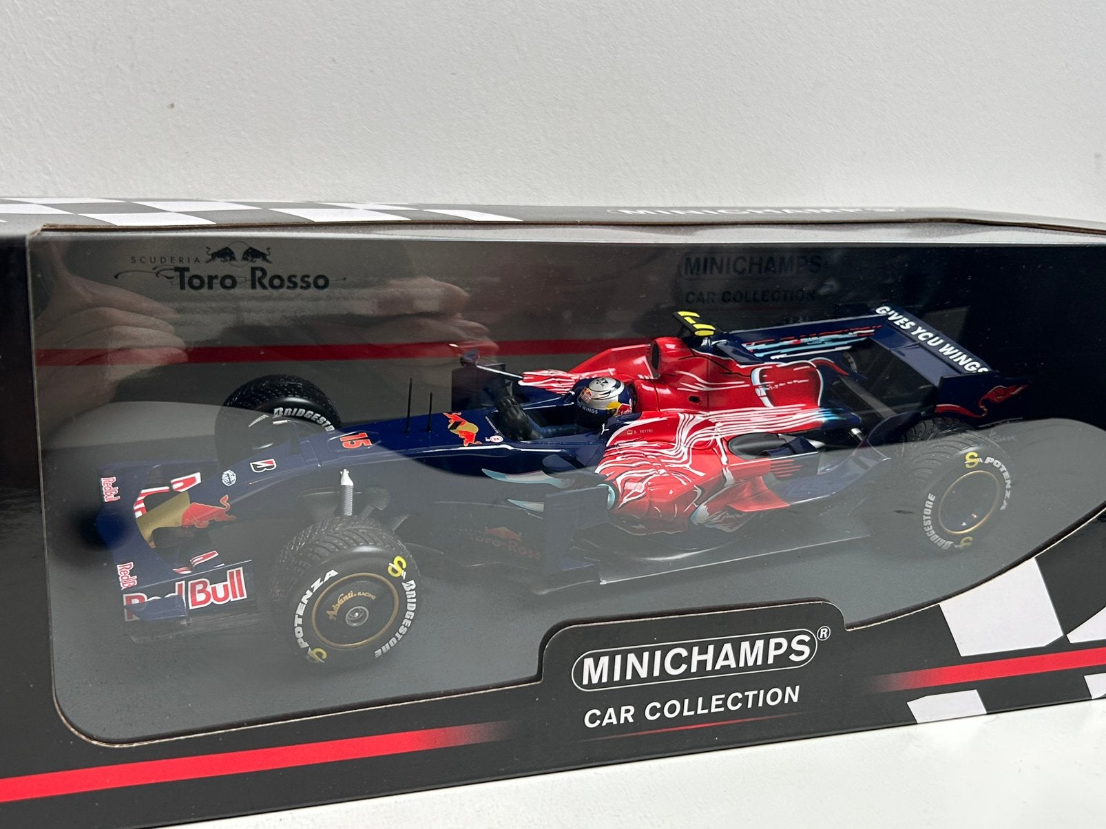 1:18 MINICHAMPS Toro Rosso STR3 Vettel winst ITALIAN GP 2008, Ophalen of Verzenden, Zo goed als nieuw, Auto, MiniChamps