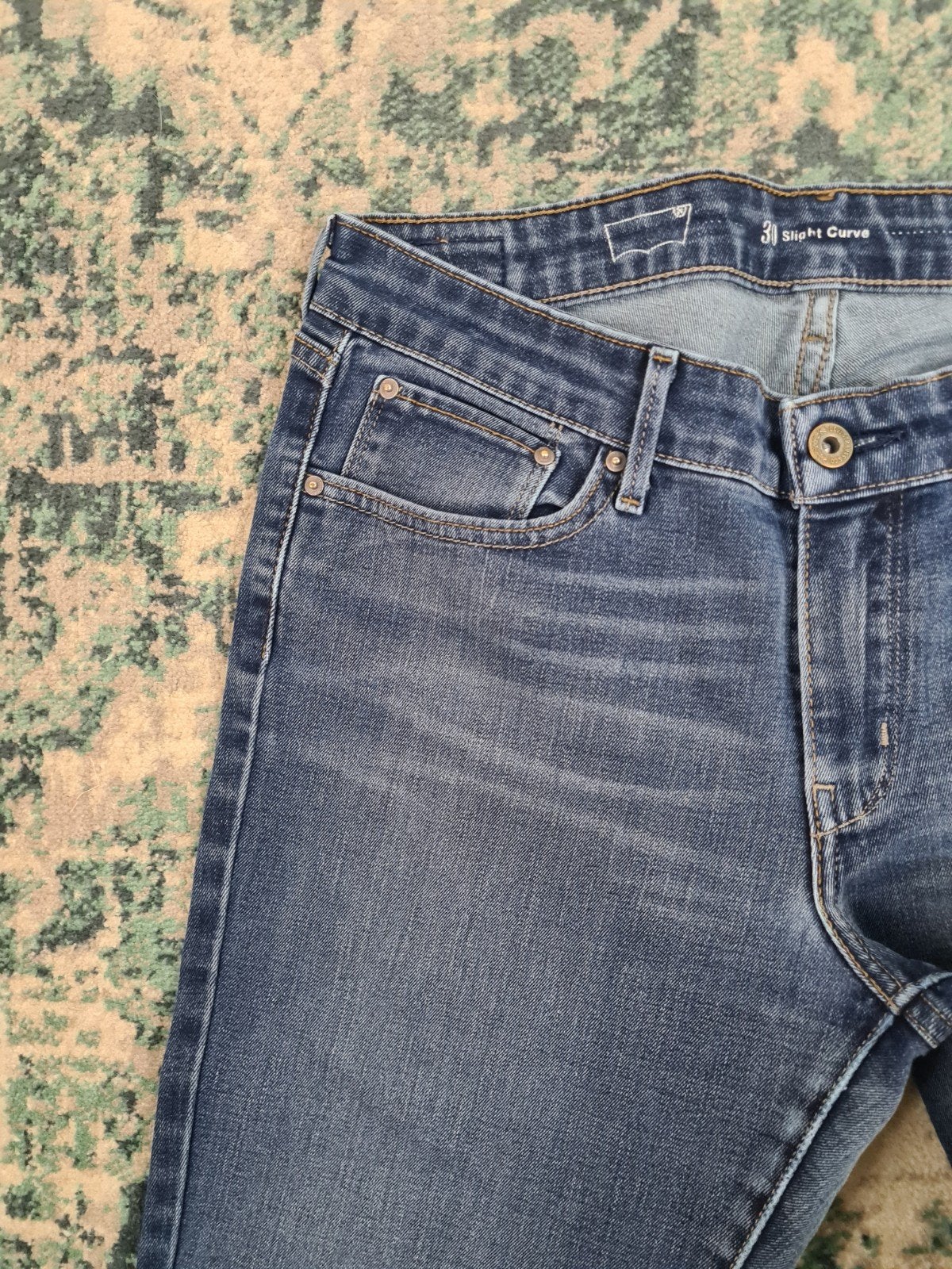 Levi's slight curve W30 L30 Dames Tulsi3030 Blauw Mid-rise, Blauw, Ophalen of Verzenden, Zo goed als nieuw, W30 - W32 (confectie 38/40)
