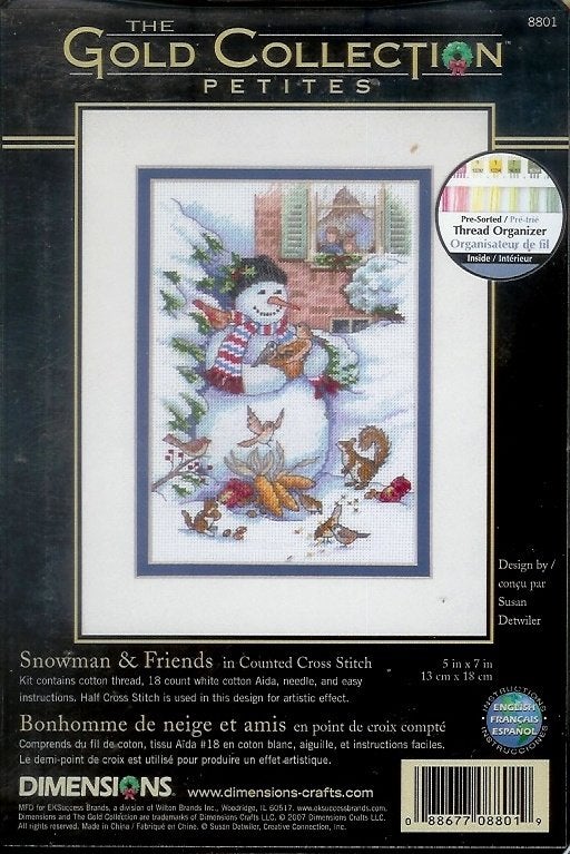 Cado AANBIEDING dimensions borduurpakket SNOWMAN & FRIENDS, Ophalen of Verzenden, Nieuw, Borduurpakket