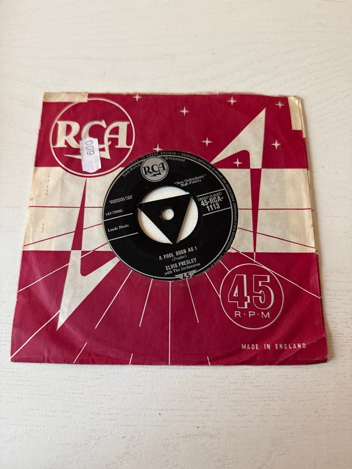 Elvis Presley - A Fool Such As I - 7 inch vinyl single, Cd's en Dvd's, Ophalen, Gebruikt, 7 inch, Pop