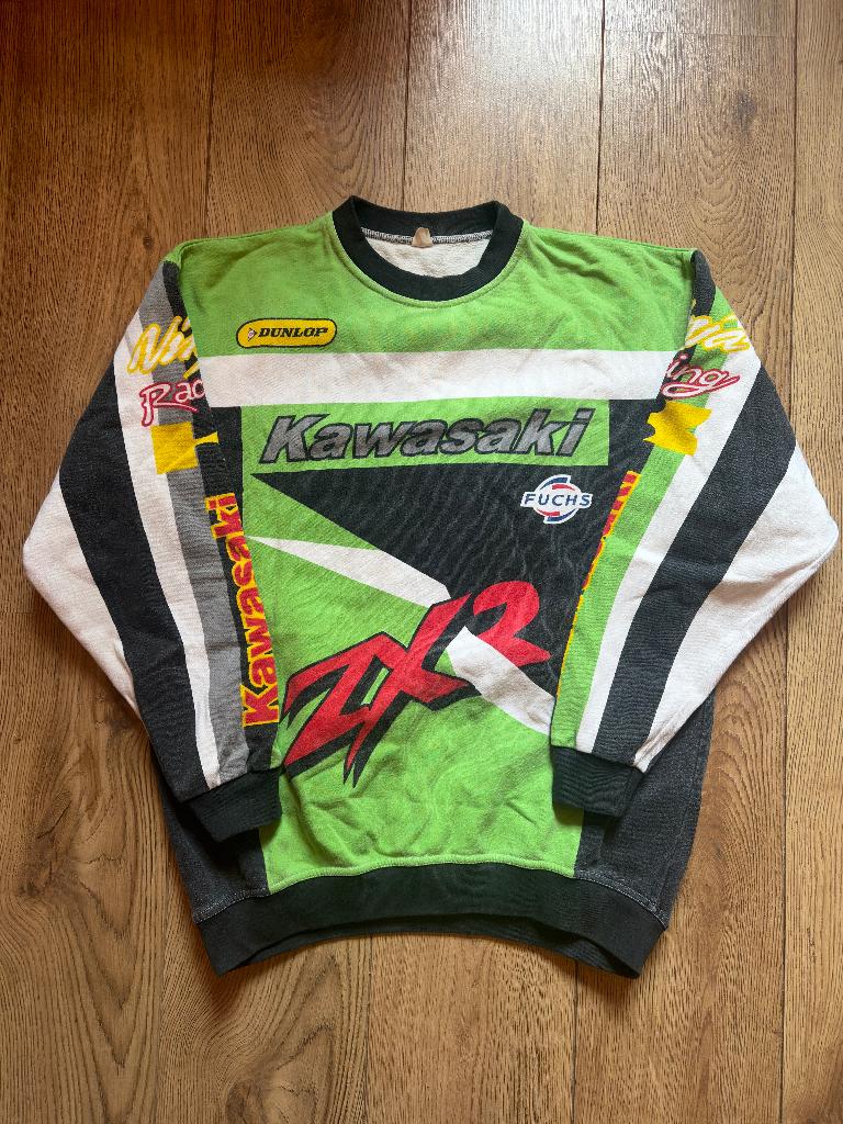 Vintage Kawasaki Ninja Racing Sweatshirt mt L., Maat 52/54 (L), Overige kleuren, Gedragen, Kawasaki