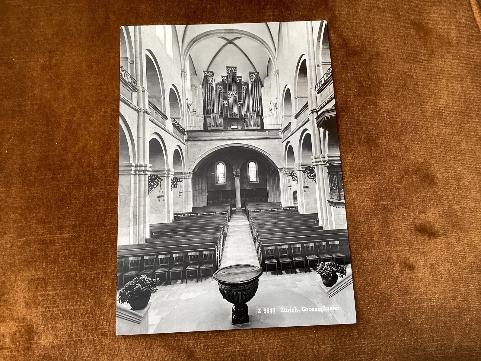 Zürich. Grossmünster. Interieur, Verzamelen, Ophalen of Verzenden, Ongelopen, Overig Europa
