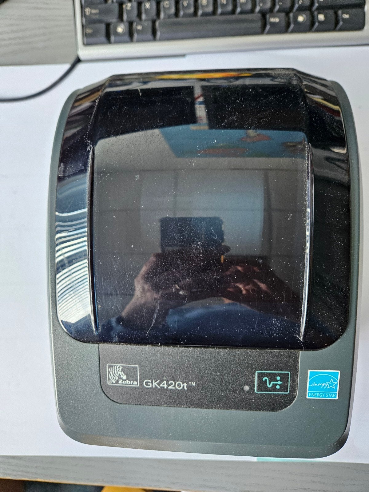 Zebra GK420t labelprinter met nieuwe labelrol, Computers en Software, Labelprinters, Gebruikt, Ophalen of Verzenden