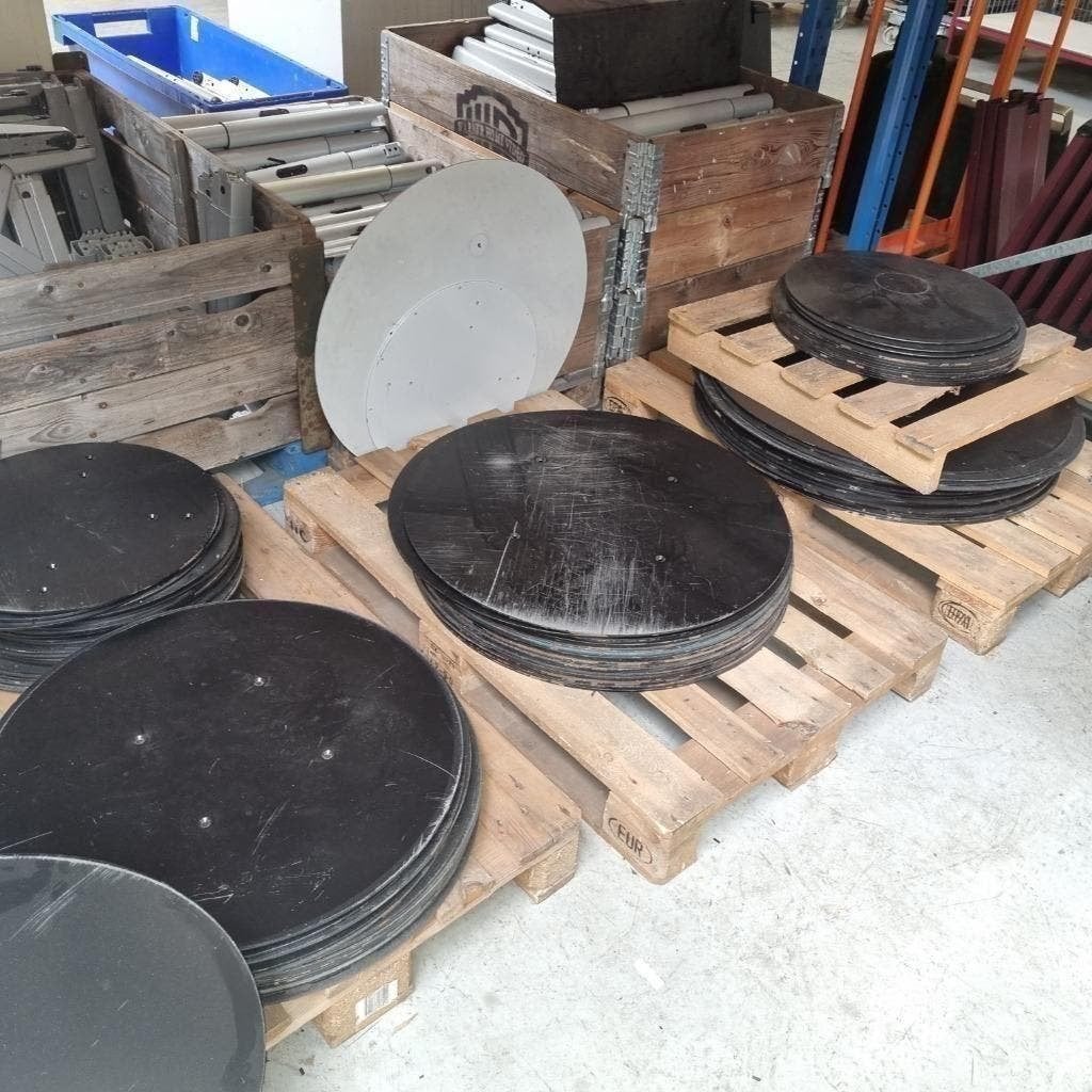 ronde metalen massieve platen  schijven voetplaat 5-6 mm dik, Doe-het-zelf en Verbouw, Ophalen, Gebruikt