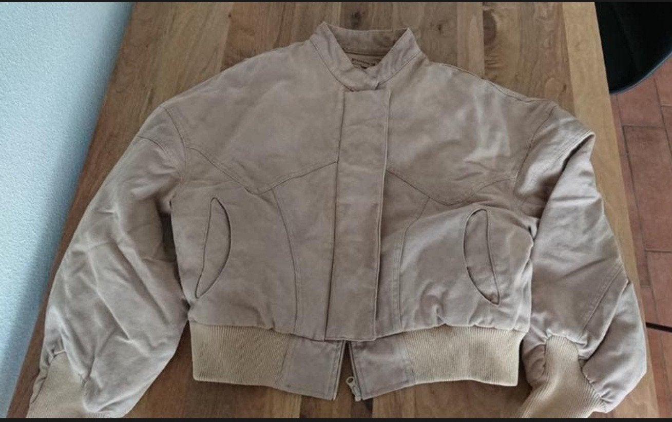 Pokiey Taupe Canvas Bomberjack Maat L Nieuw, Kleding | Dames, Ophalen of Verzenden, Nieuw, Beige