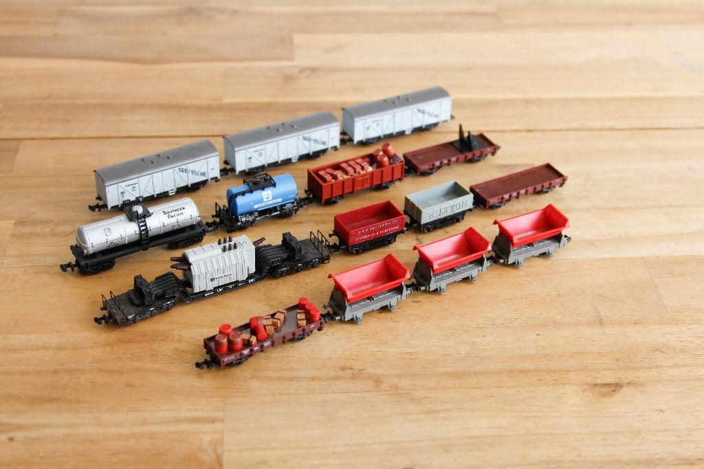 15 stuks diversen goederenwagonnen, Overige merken, Gebruikt, Locomotief, -