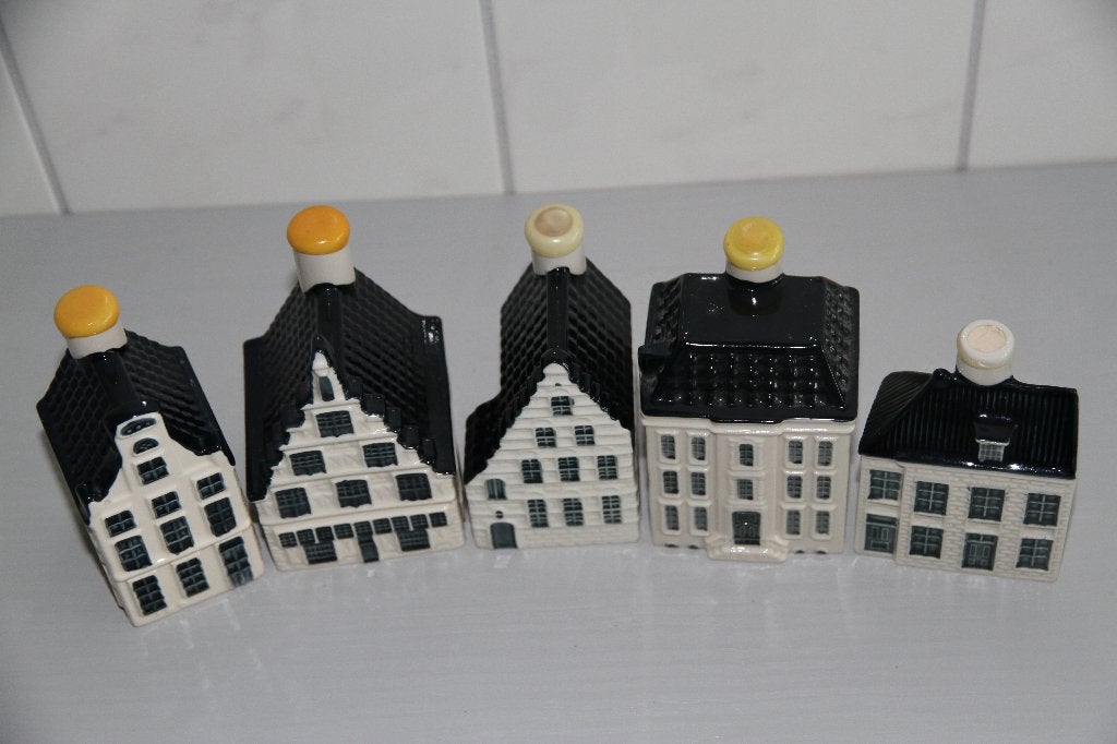 KLM huisjes -Leiden- nummers 19-29-44-93-106, Ophalen of Verzenden, Zo goed als nieuw, 61 t/m 80, Gevuld