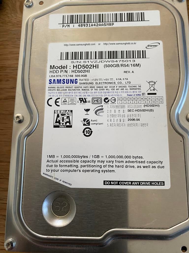 500 Gb laptop harddisks sata, WD, samsung, toshiba, Ophalen, Intern, Gebruikt, Western Digital (WD)