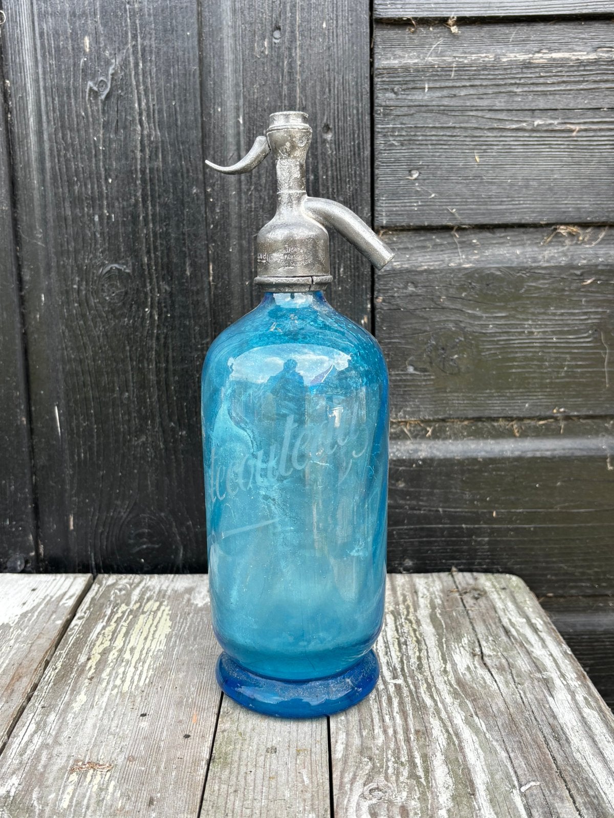 Brocante Franse spuitfles, Antiek en Kunst, Ophalen of Verzenden