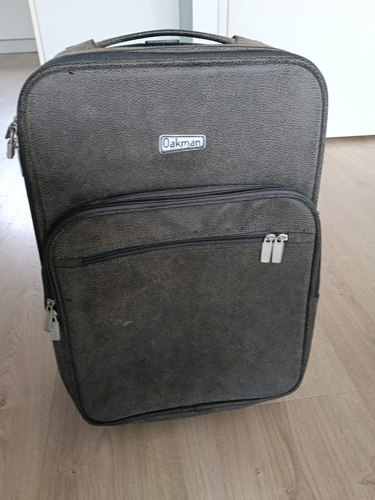 Oakman Handbagage Koffer - Mat Groen, Ophalen, Uitschuifbare handgreep, 30 cm of meer, Gebruikt