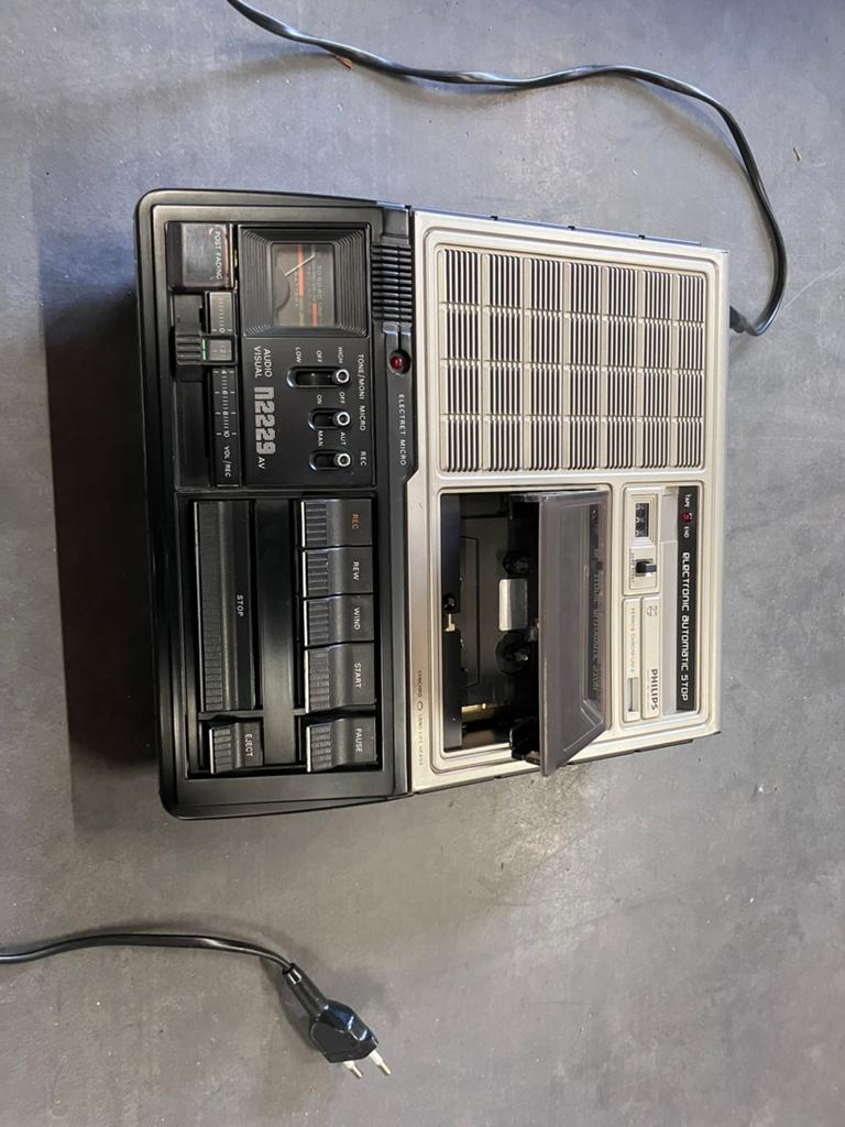 Philips N2228 Vintage Cassette Recorder, Audio, Tv en Foto, Cassettedecks, Ophalen of Verzenden, Enkel, Philips