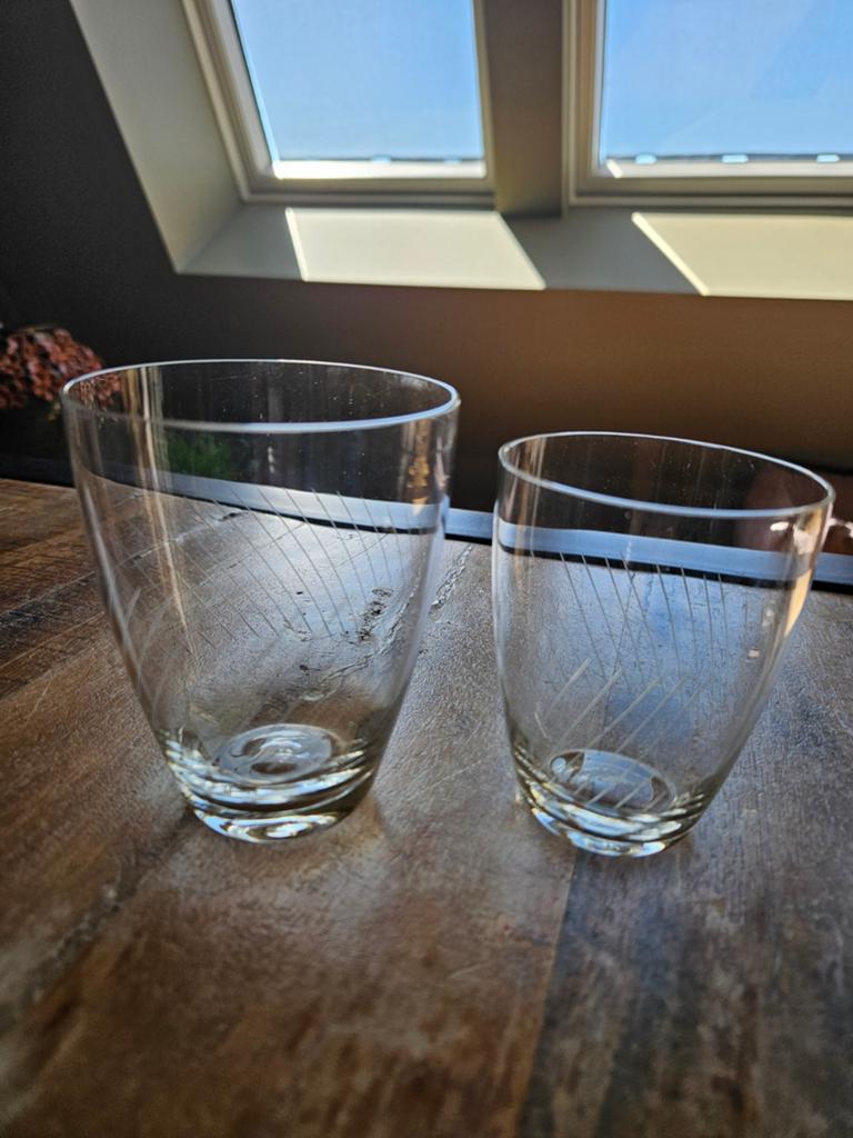 Jaren '60 Flinterdunne Glazen Set - 10 Stuks, Ophalen