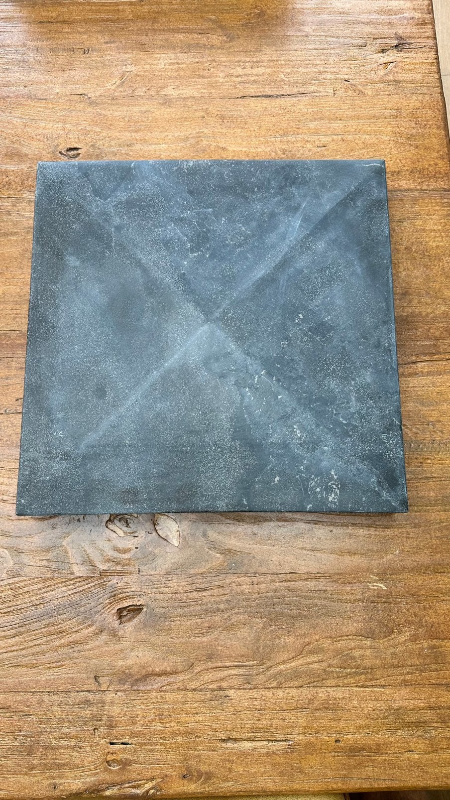 5 hardstenen paalmutsen 45x45x5-7 cm (gezoet en diamantkop), Ophalen, 60 cm of meer, Hardsteen, Zo goed als nieuw