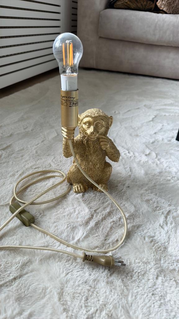 Tafellamp MONKEY, Huis en Inrichting, Lampen | Tafellampen, Ophalen, Zo goed als nieuw, Minder dan 50 cm