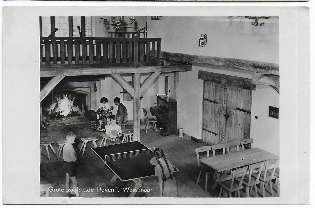 Wassenaar De Haven Grote Zaal Ongelopen Ansichtkaart B6576, Ophalen of Verzenden, 1940 tot 1960, Ongelopen, Zuid-Holland
