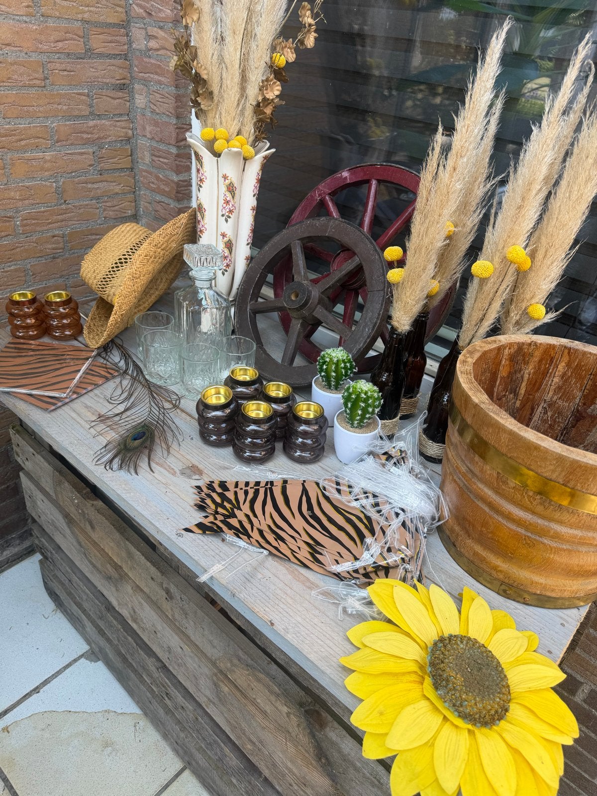 Wild West/cowboy Feestdecoratie Set Compleet voor Themafeest, Ophalen, Gebruikt, Versiering, Overige