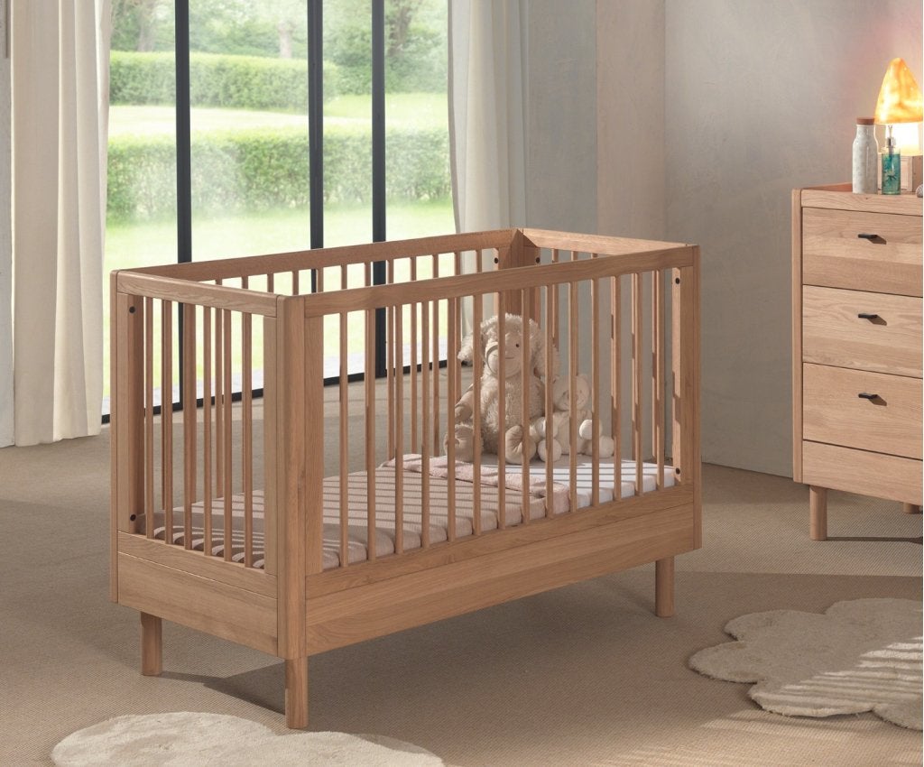 Forrest Oak babybed - 60x120 - Massief eiken, Kinderen en Baby's, Niet ingevuld, Niet ingevuld, Niet ingevuld