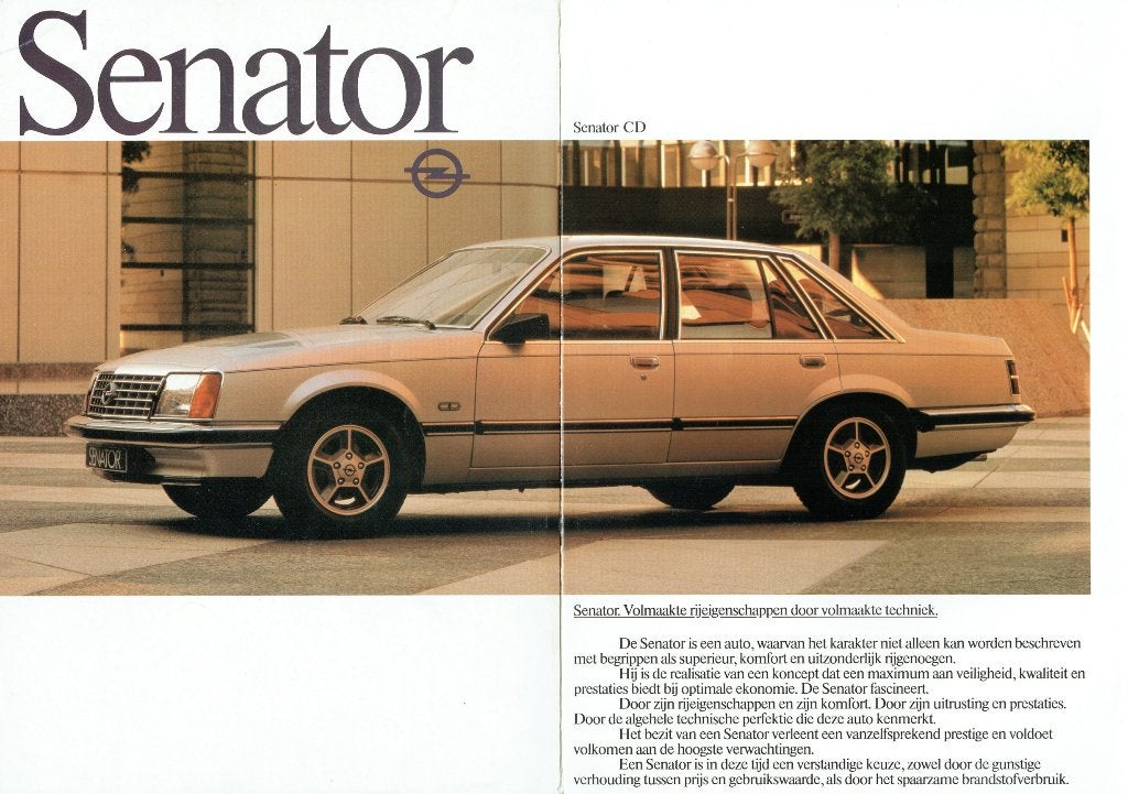 Folder Opel Senator en Monza (1982), Verzenden, Gelezen, Opel