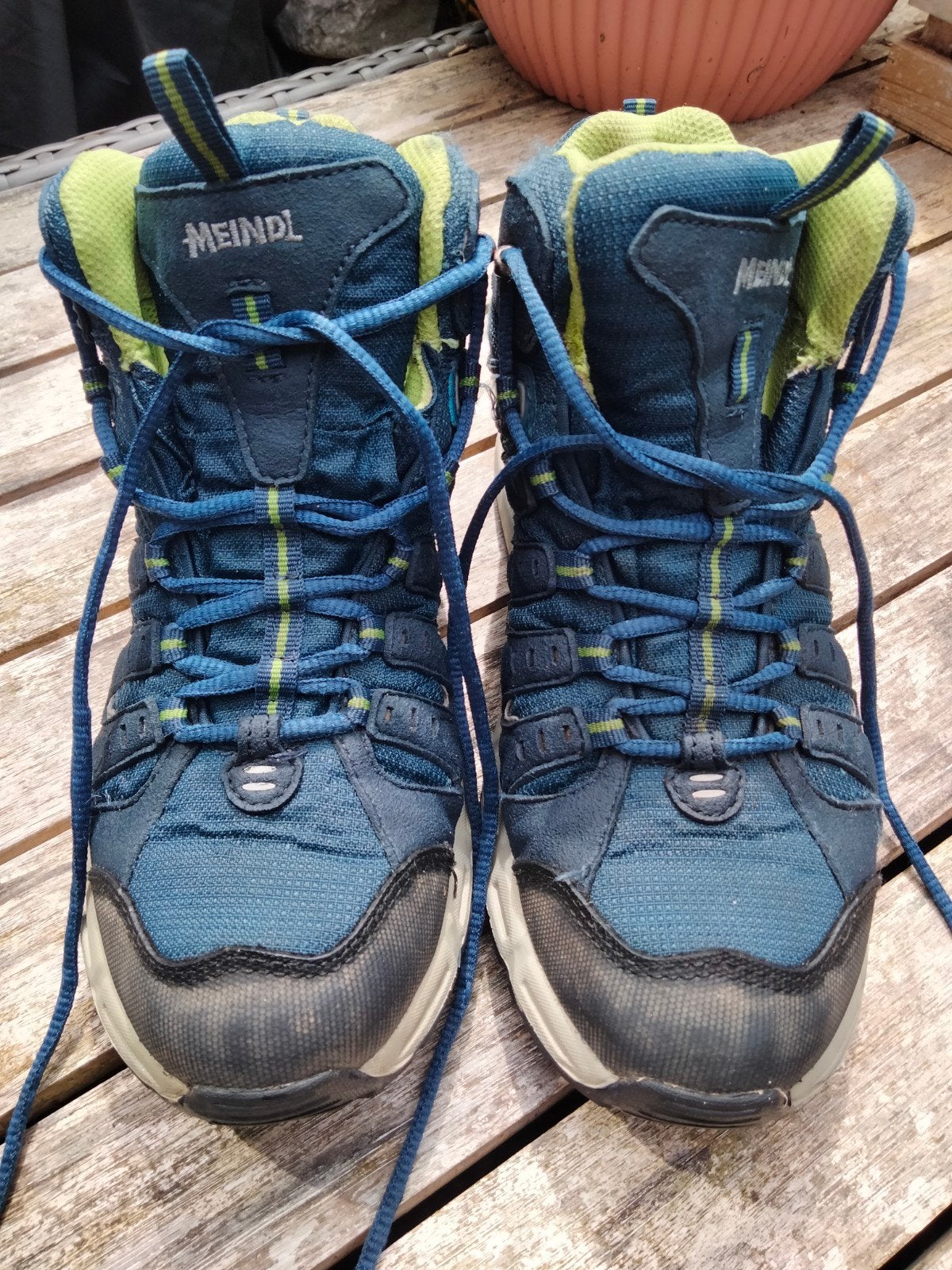 Bergschoenen Meindl maat 35 met doos en bon, Ophalen of Verzenden, Zo goed als nieuw, Schoenen