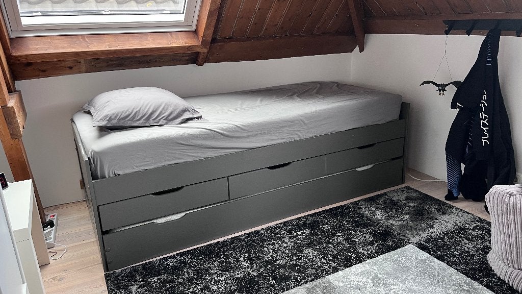 jongensbed met lades en bedlade, Huis en Inrichting, Ophalen, Gebruikt, 90 cm, Eenpersoons