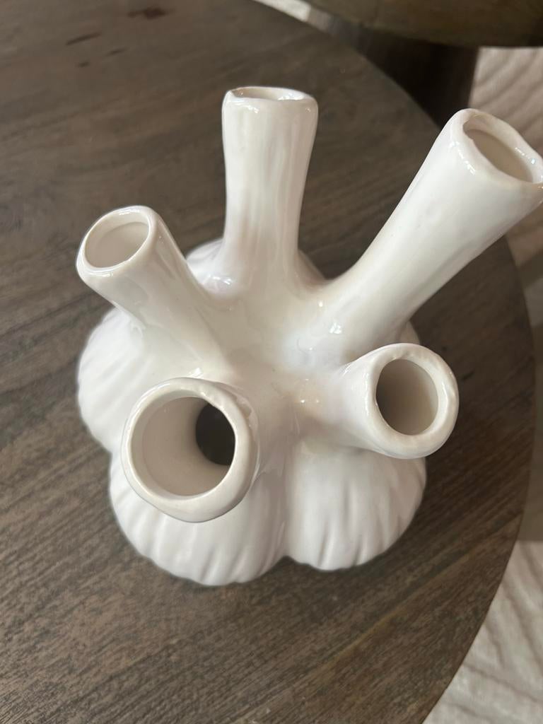 DK Design Bloemenvaas Aglio - Mat Wit - D17 x H20 cm, Ophalen, Wit, Aardewerk of Porselein, Nieuw