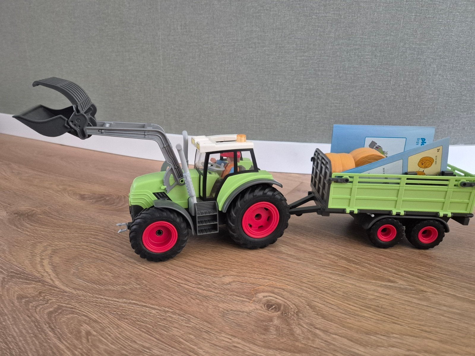Playmobil tractor + aanhanger, Ophalen of Verzenden, Gebruikt, Complete set, Voertuig