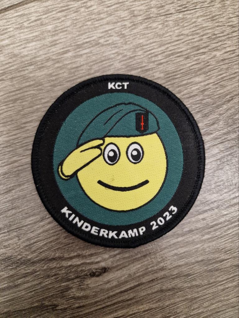 Zeldzame patch van kinderkamp kct 2023, Verzamelen, Militaria | Algemeen, Ophalen, Landmacht, Nederland, Embleem of Badge